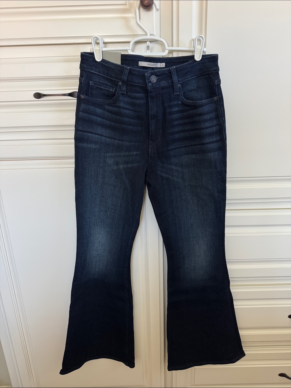 Hudson Dark Indigo Holly High-Rise Flare Petite Jeans